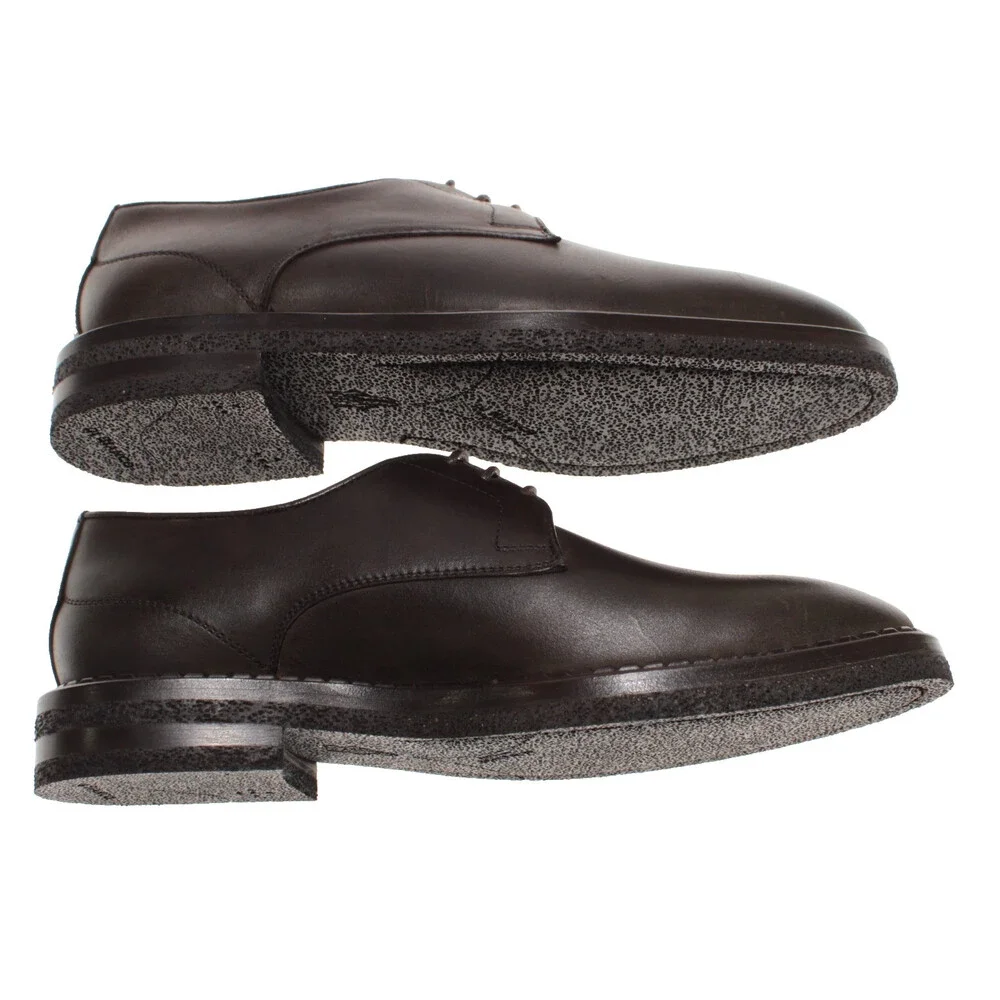 Di Bianco NWD Derby Dress Shoes Size 8.5 US in Dark Brown Leather Made in Italy